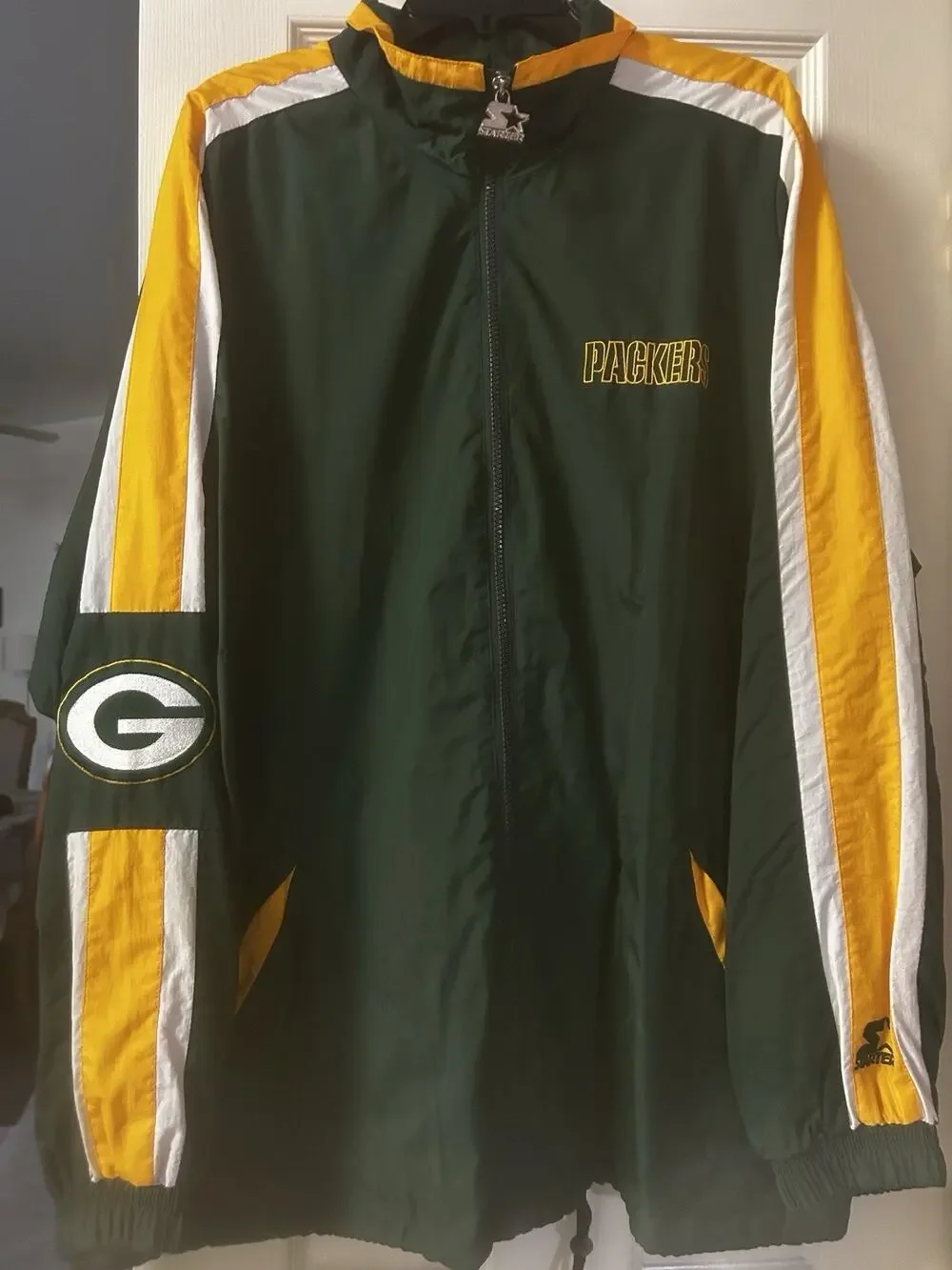 Green Bay Packers Full Zip Windbreaker | NFL Licensed -EXCELLENT condition - 3XL